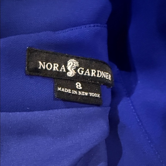 Nora Gardner Evelyn Royal Blue Lined Midi Dress Women’s Sz 8 - Picture 6 of 13
